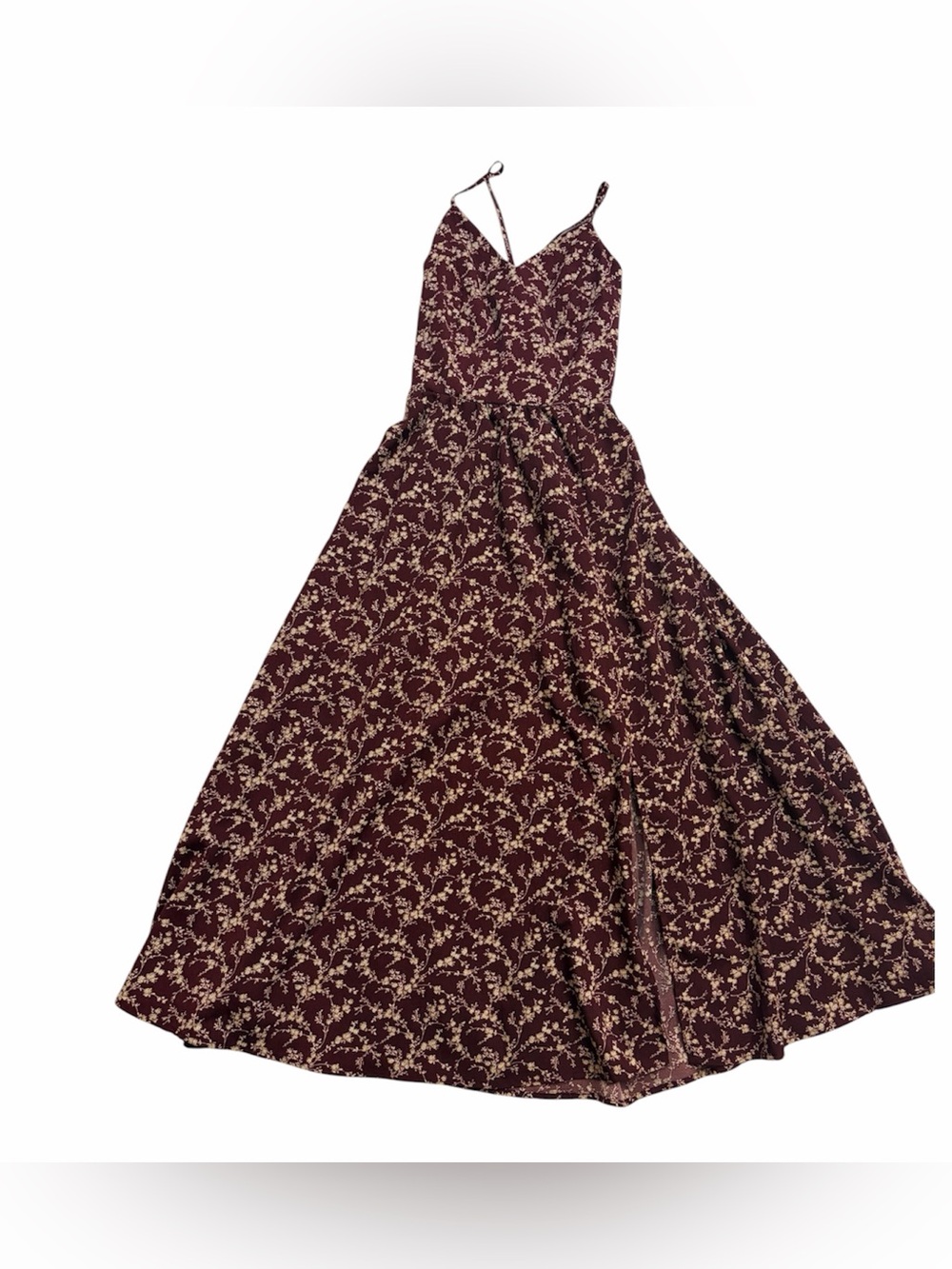 SHEIN Floral Lace-Up Back Maxi Dress